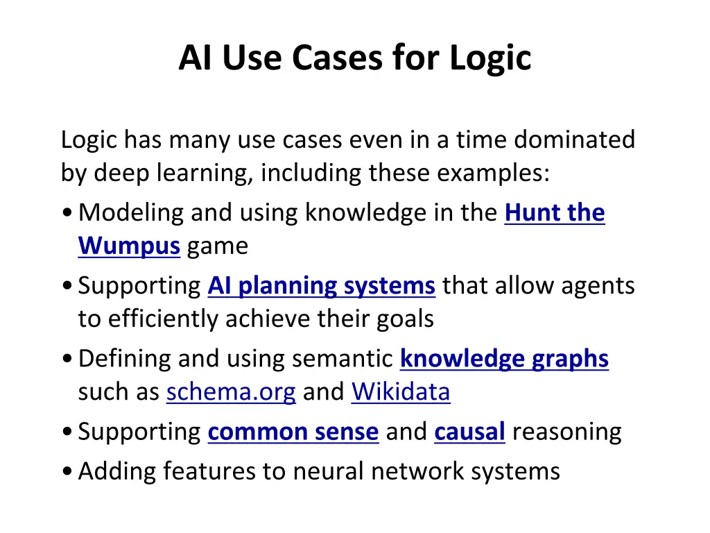 ai use cases for logic