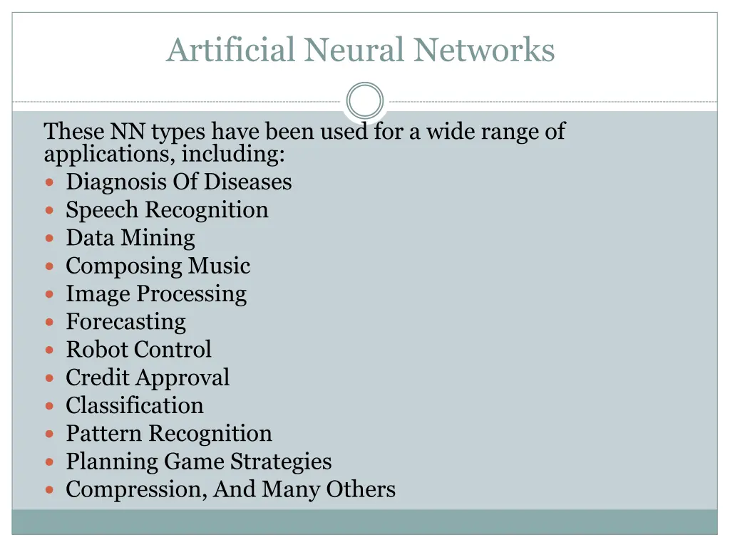 artificial neural networks 7