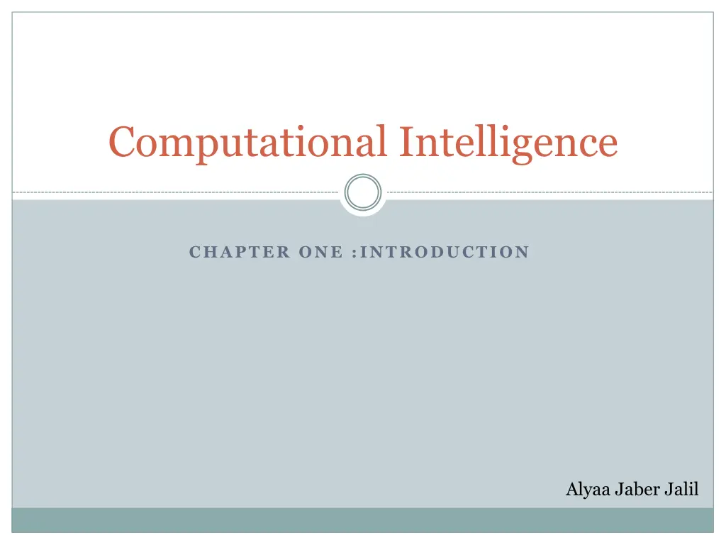 computational intelligence