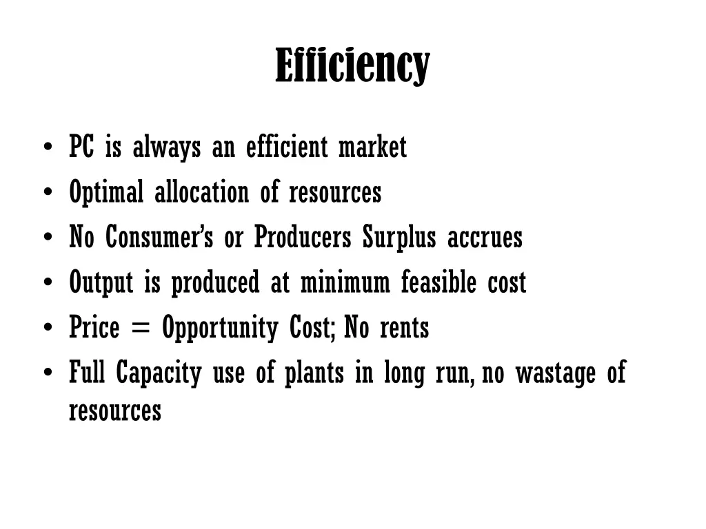 efficiency