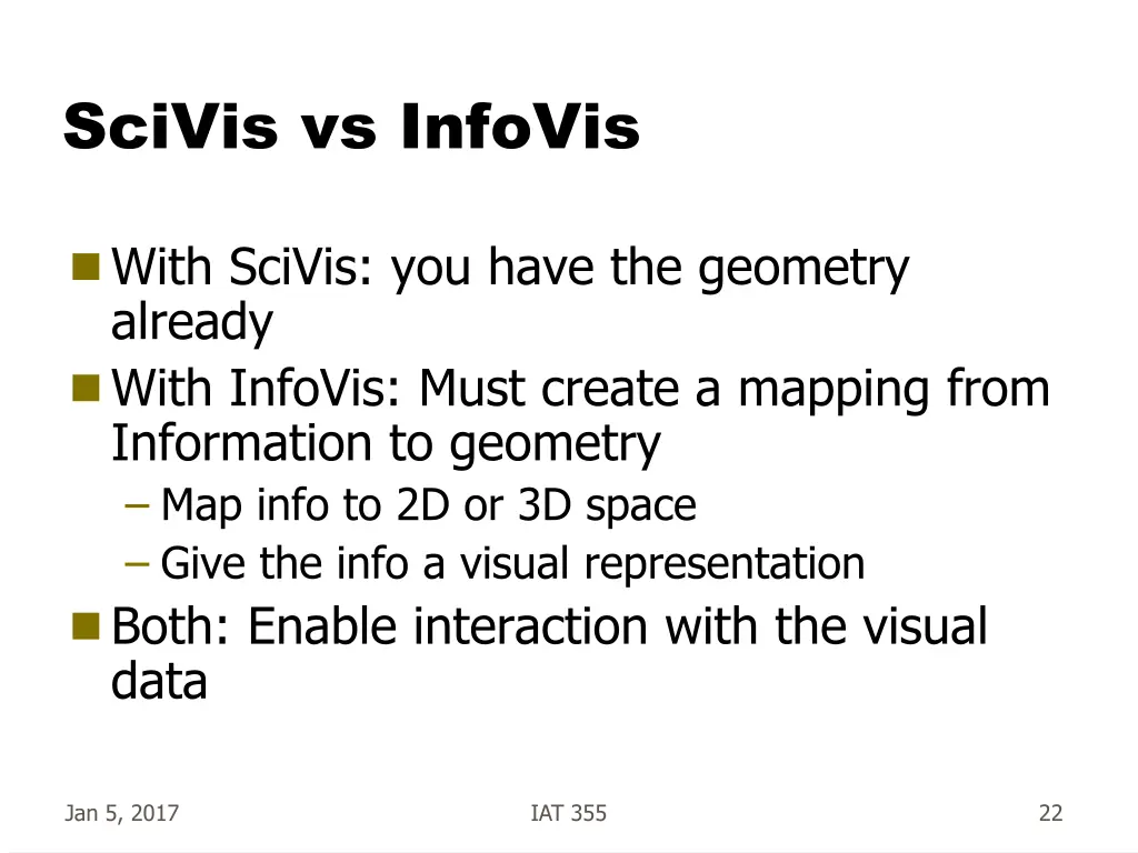 scivis vs infovis