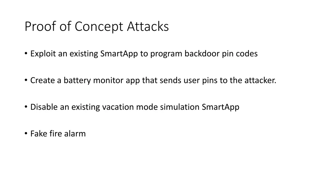proof of concept attacks