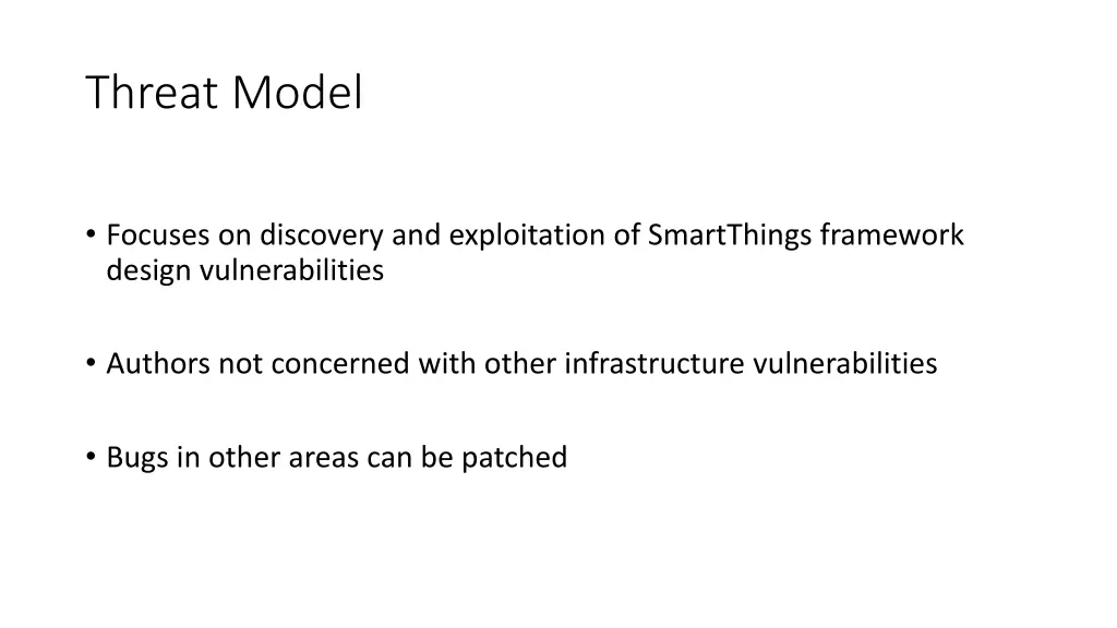 threat model