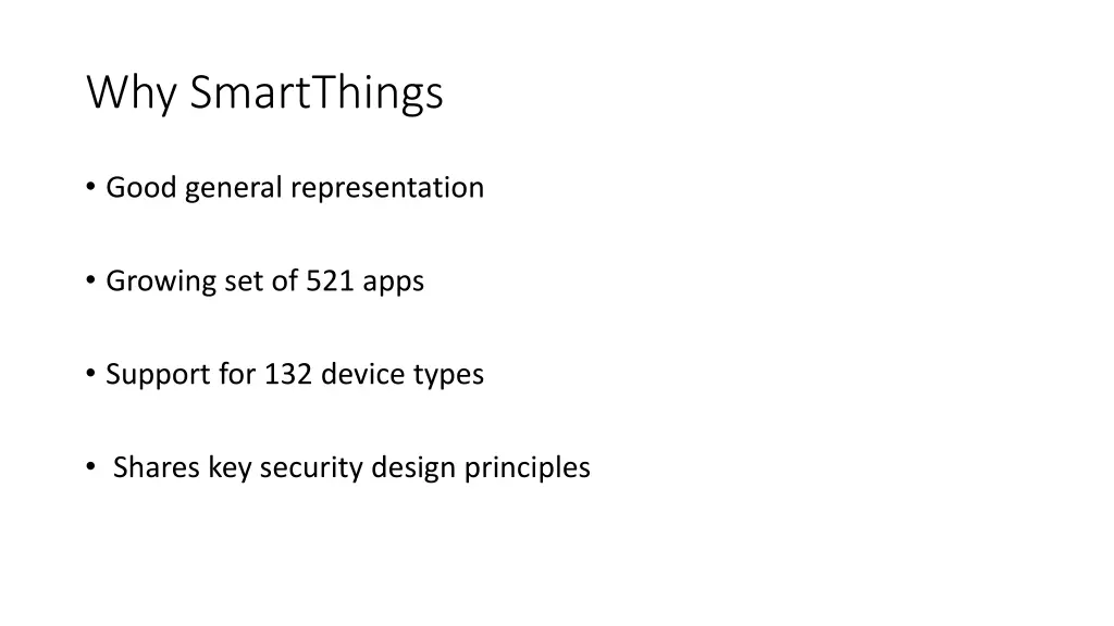 why smartthings
