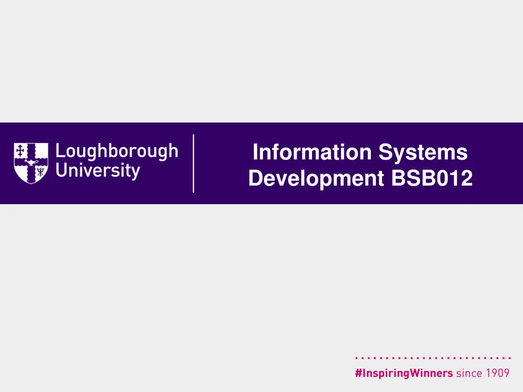 information systems development bsb012