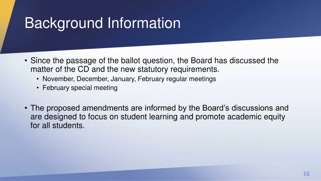 background information 1