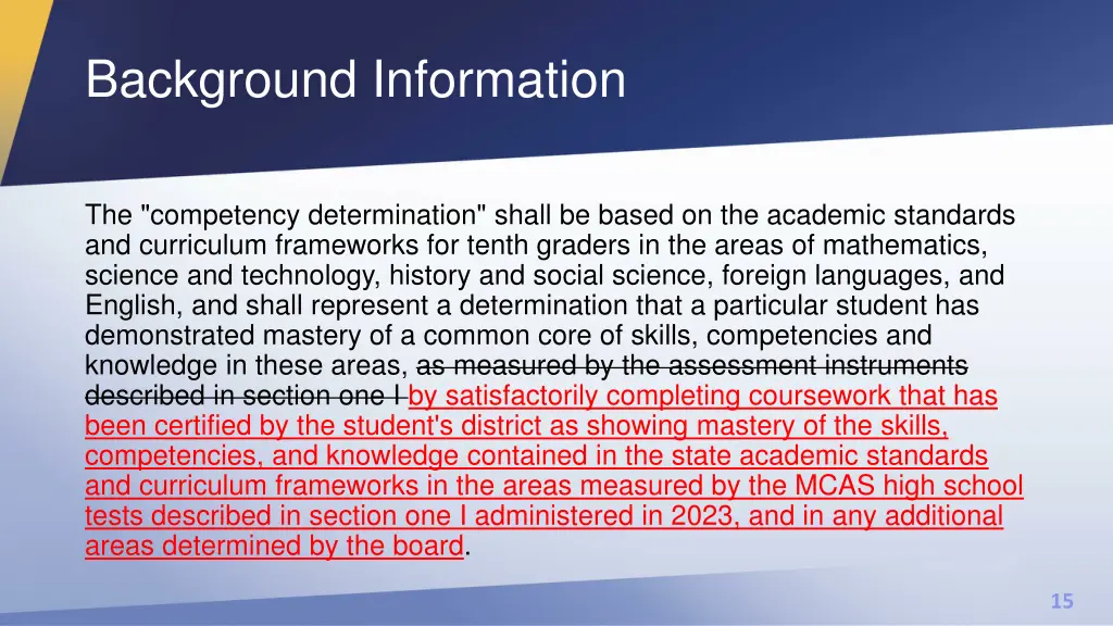 background information