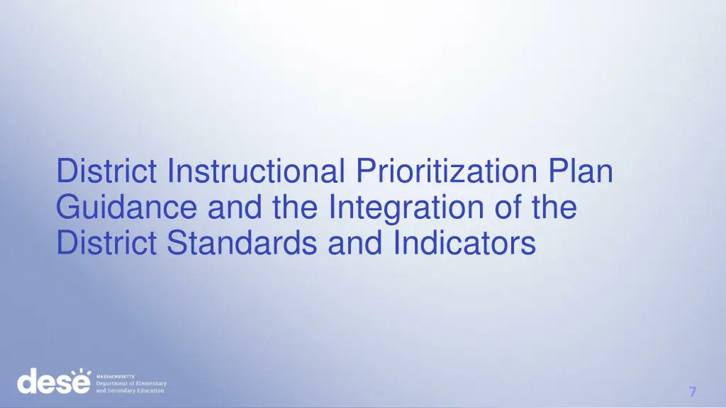 district instructional prioritization plan