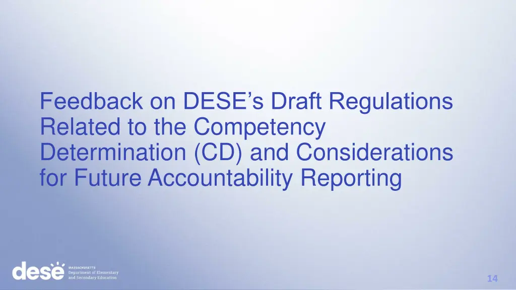 feedback on dese s draft regulations related