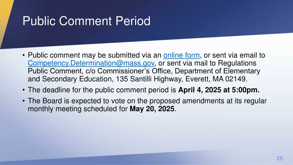 public comment period