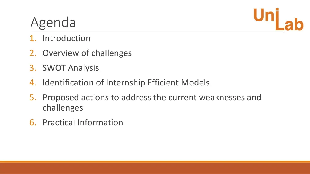 agenda 1 introduction