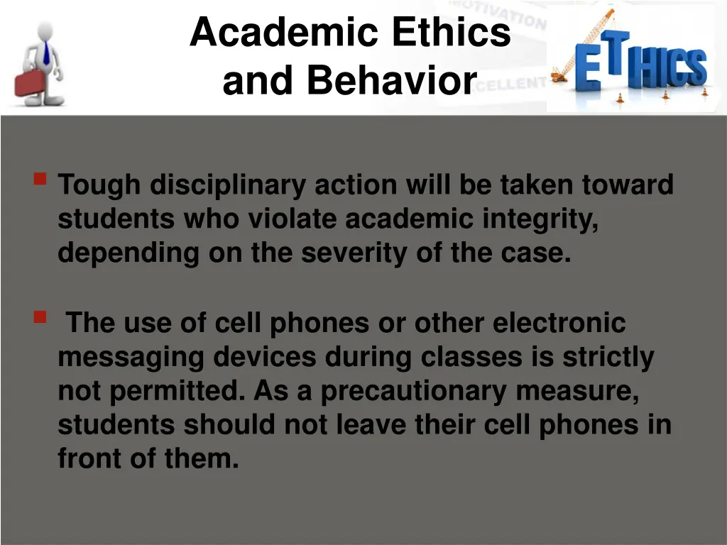 academic ethics and behavior 1