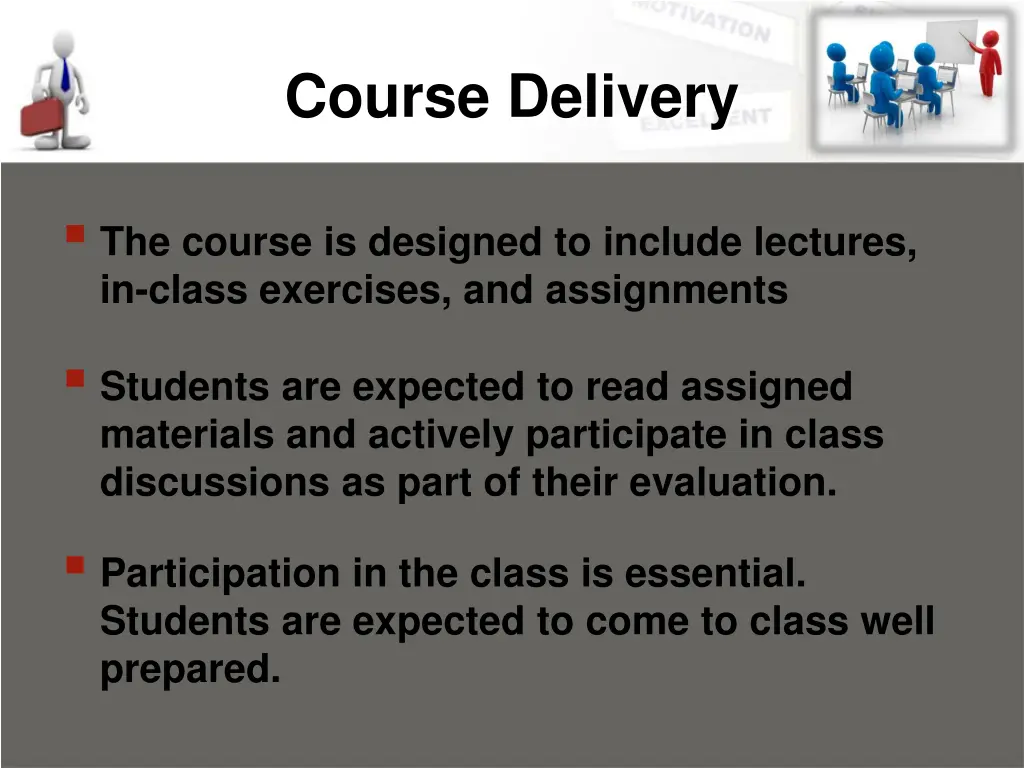 course delivery