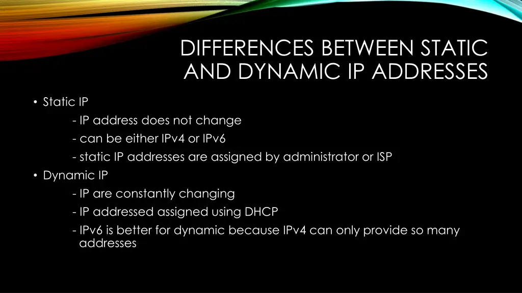 differences between static and dynamic