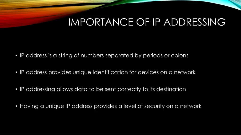 importance of ip addressing
