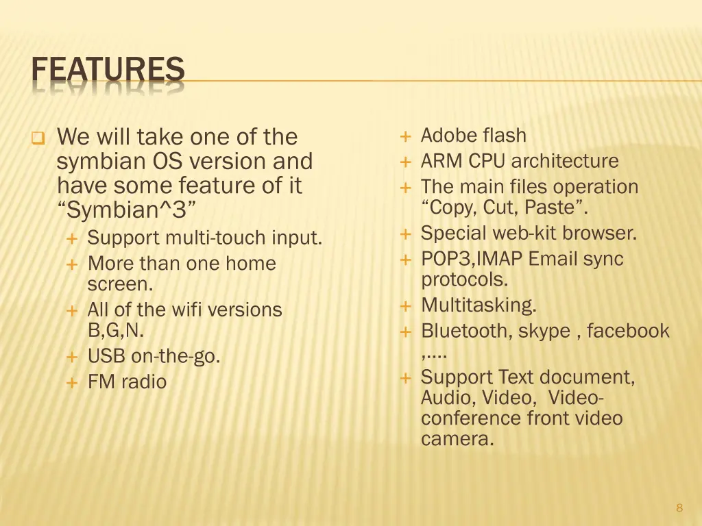 features