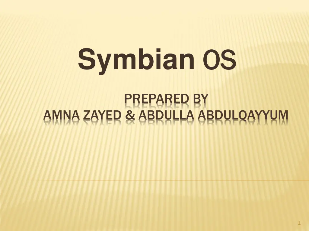 symbian os