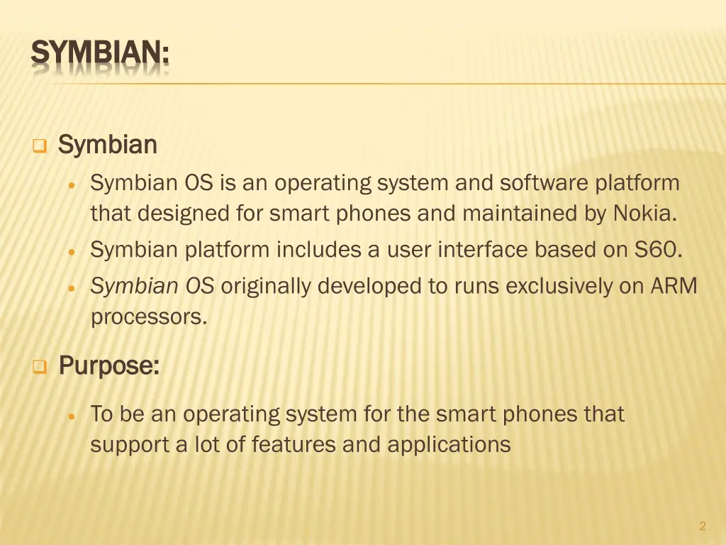 symbian symbian