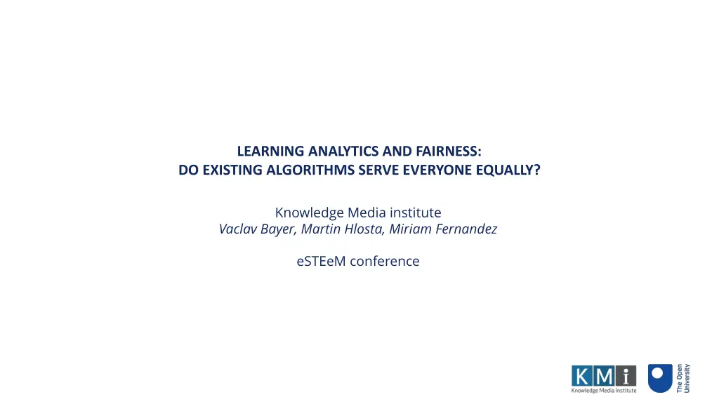 learning analytics and fairness do existing