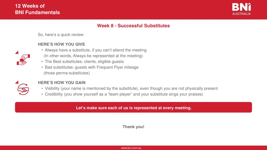 12 weeks of bni fundamentals 15