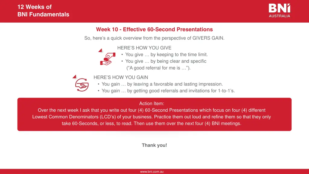 12 weeks of bni fundamentals 19
