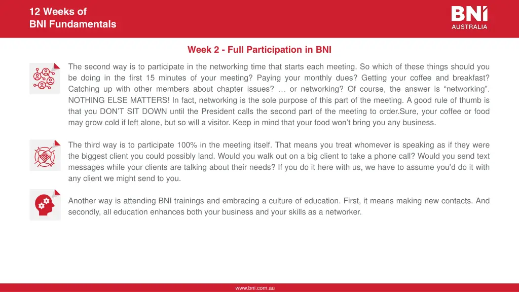 12 weeks of bni fundamentals 2