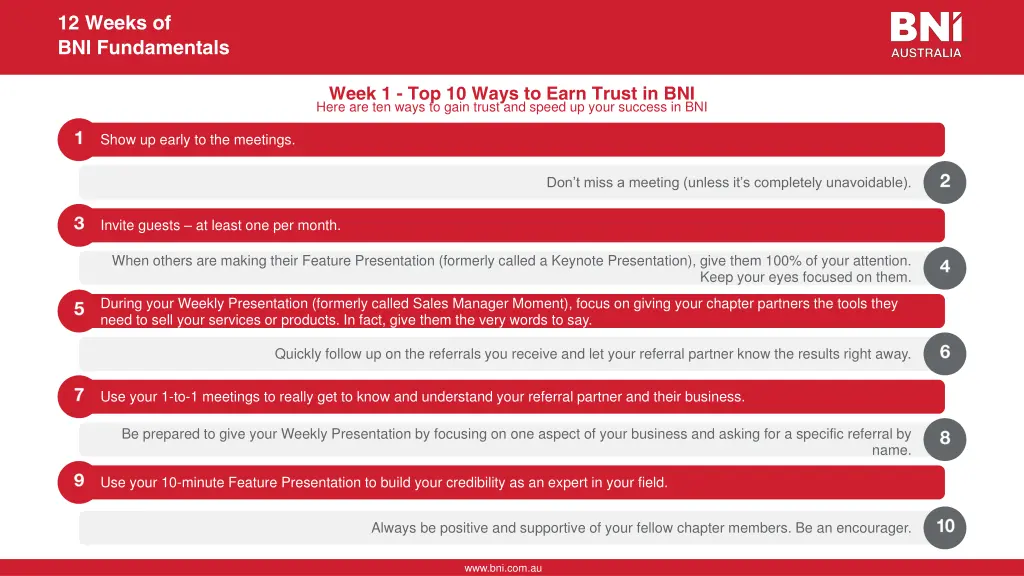 12 weeks of bni fundamentals