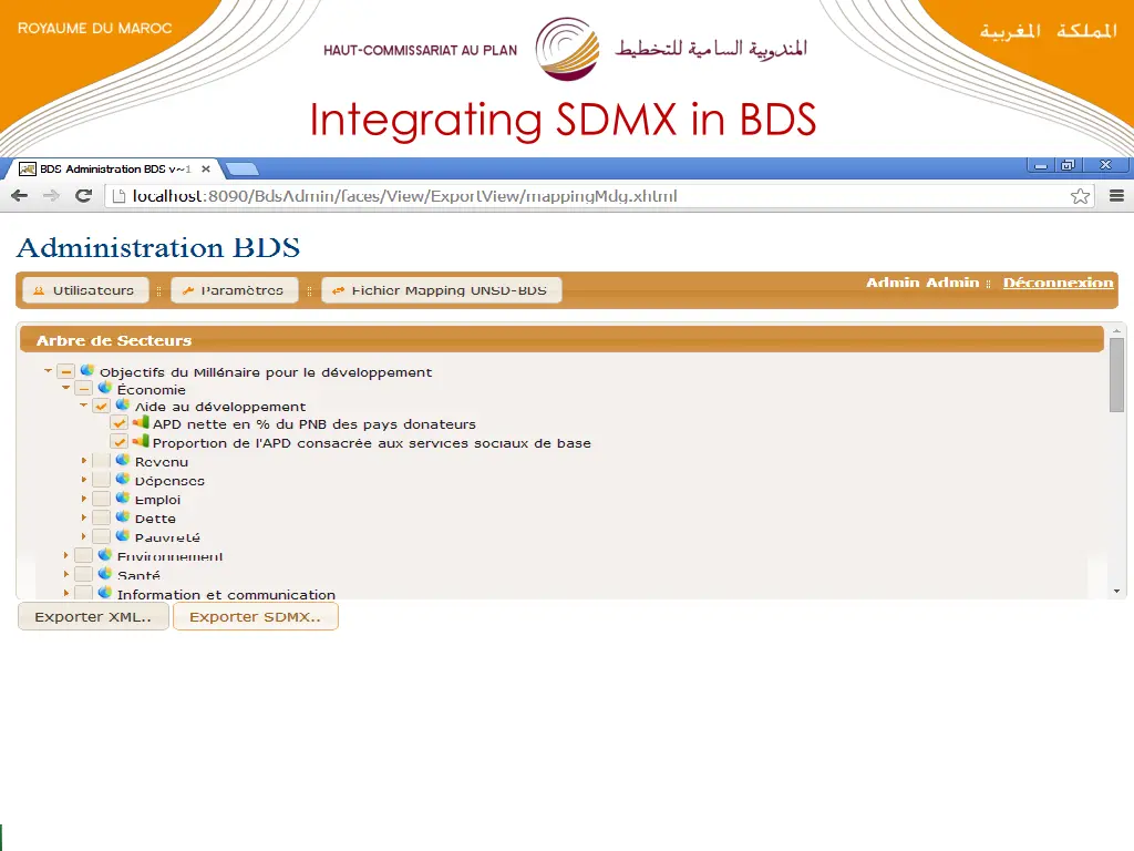 integrating sdmx in bds 4