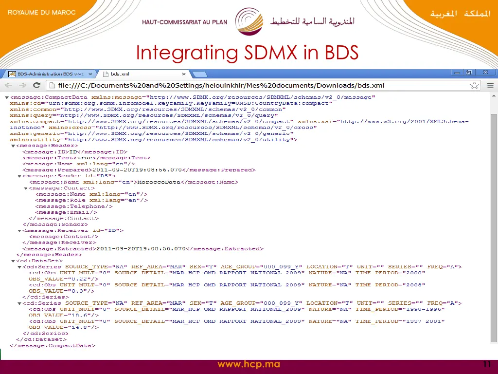 integrating sdmx in bds 5