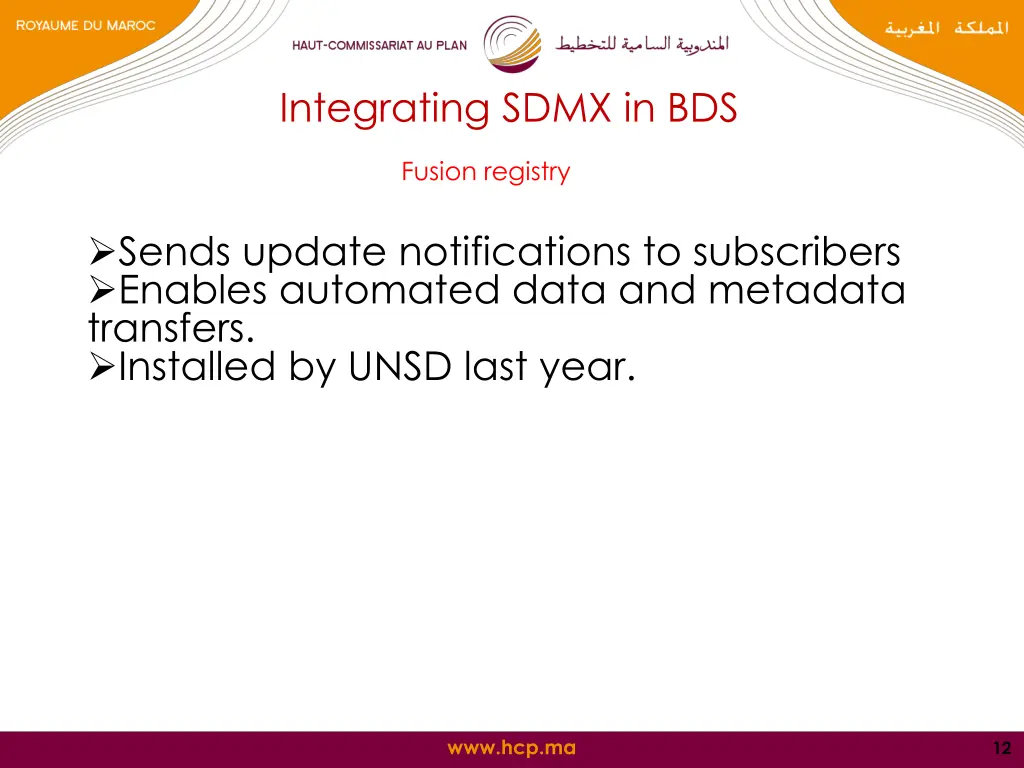 integrating sdmx in bds 6