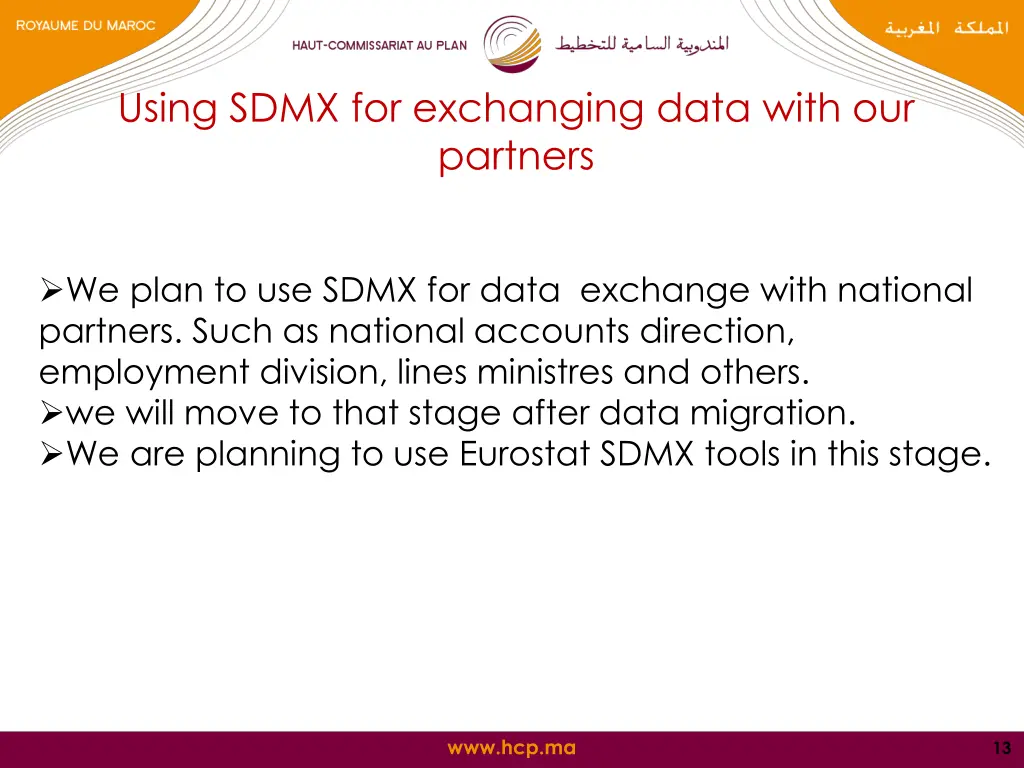 using sdmx for exchanging data with our partners