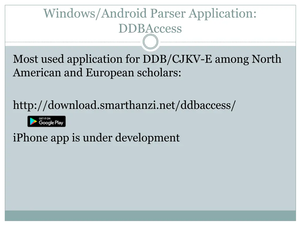 windows android parser application ddbaccess