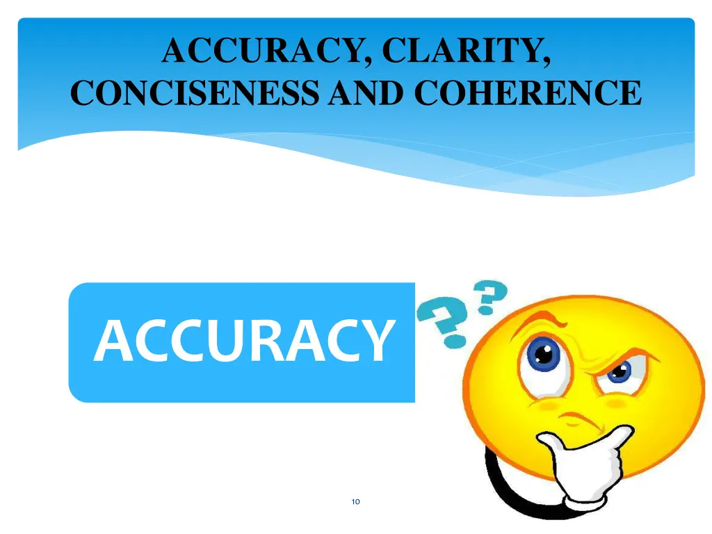 accuracy clarity conciseness and coherence