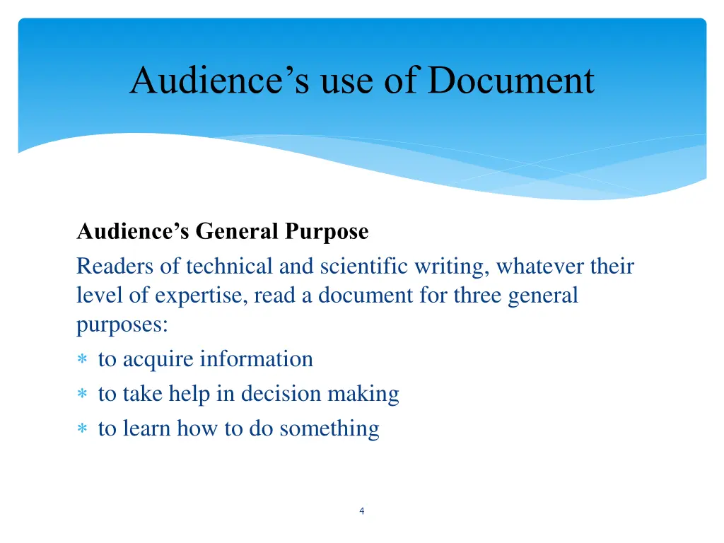audience s use of document