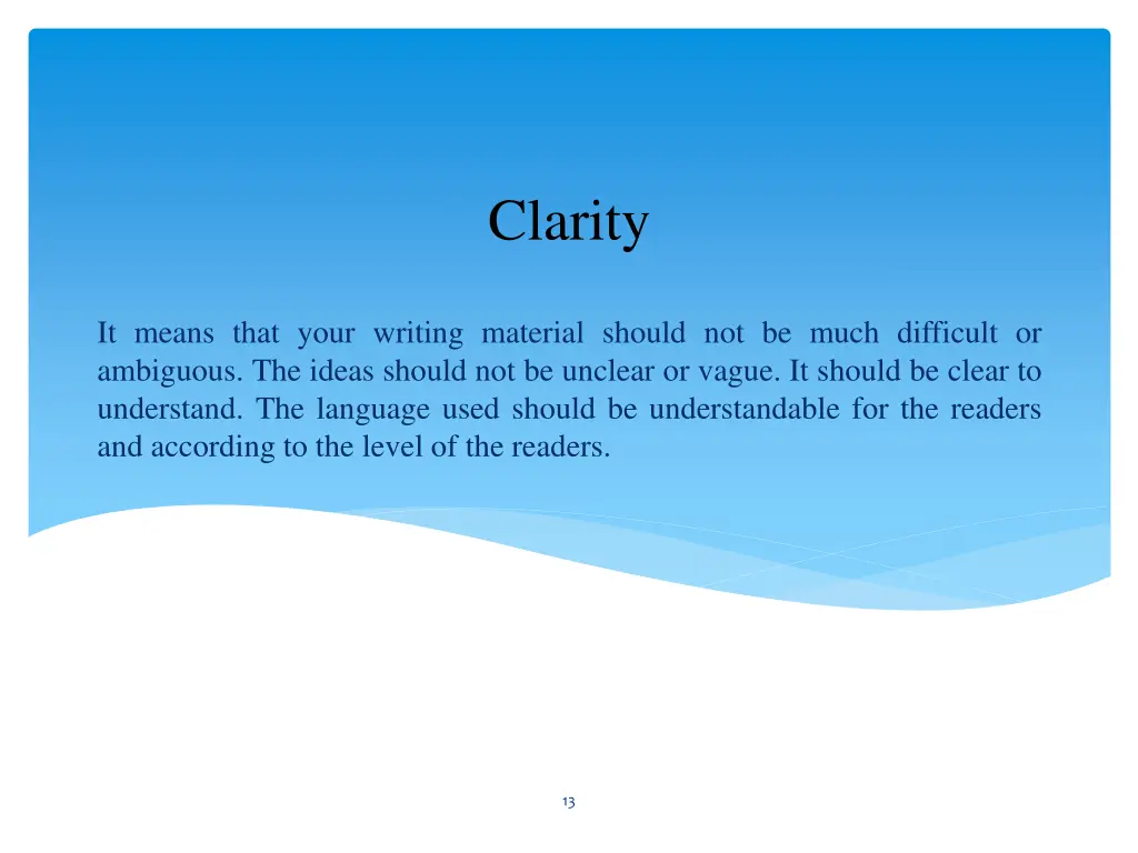 clarity