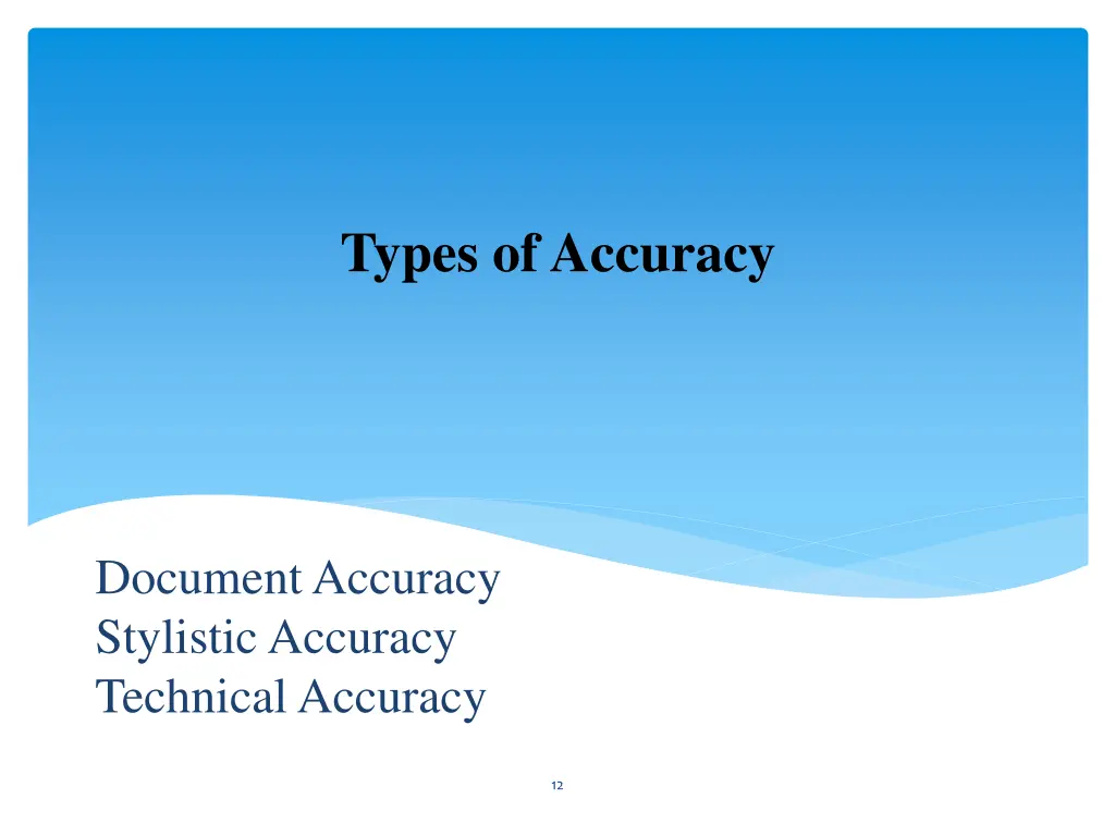 types of accuracy