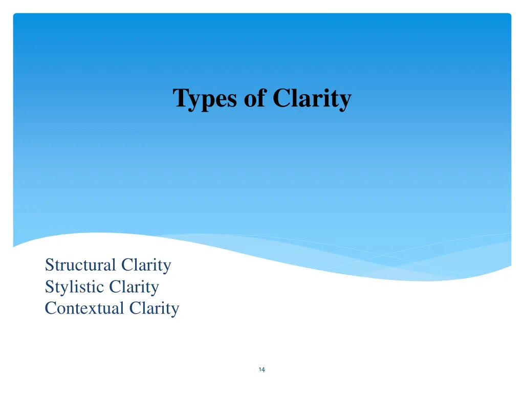 types of clarity