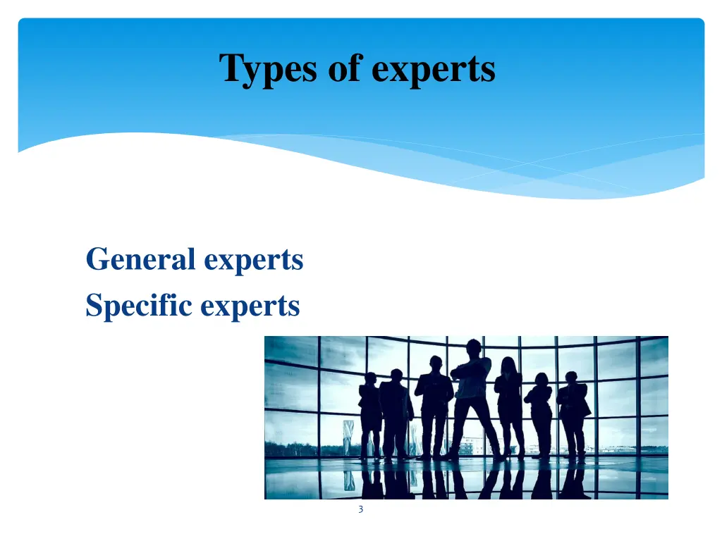 types of experts