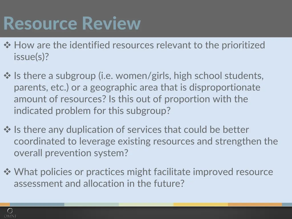 resource review