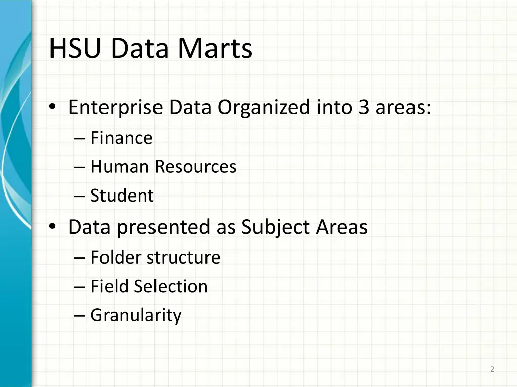 hsu data marts