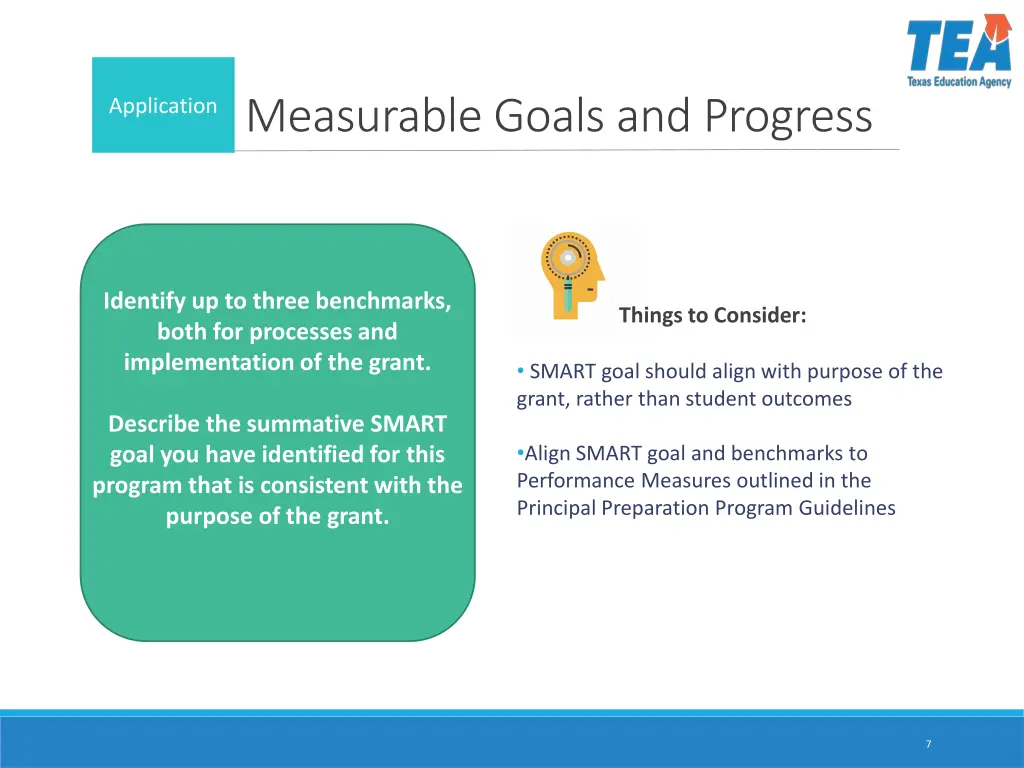 measurable goals and progress