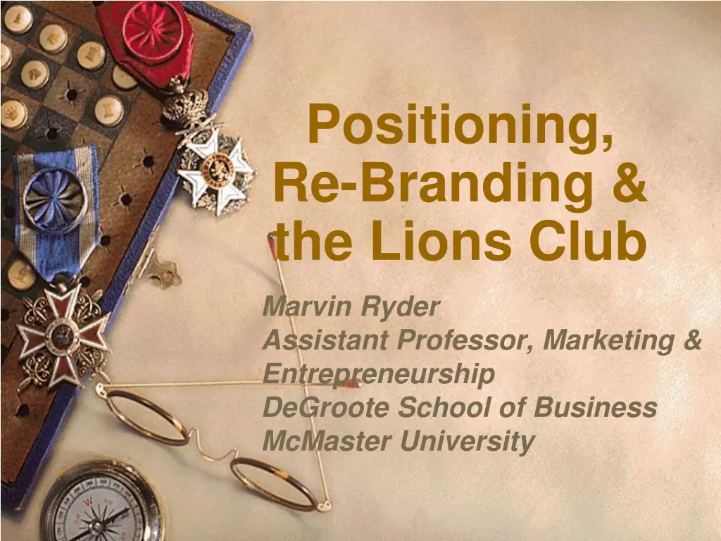 positioning re branding the lions club
