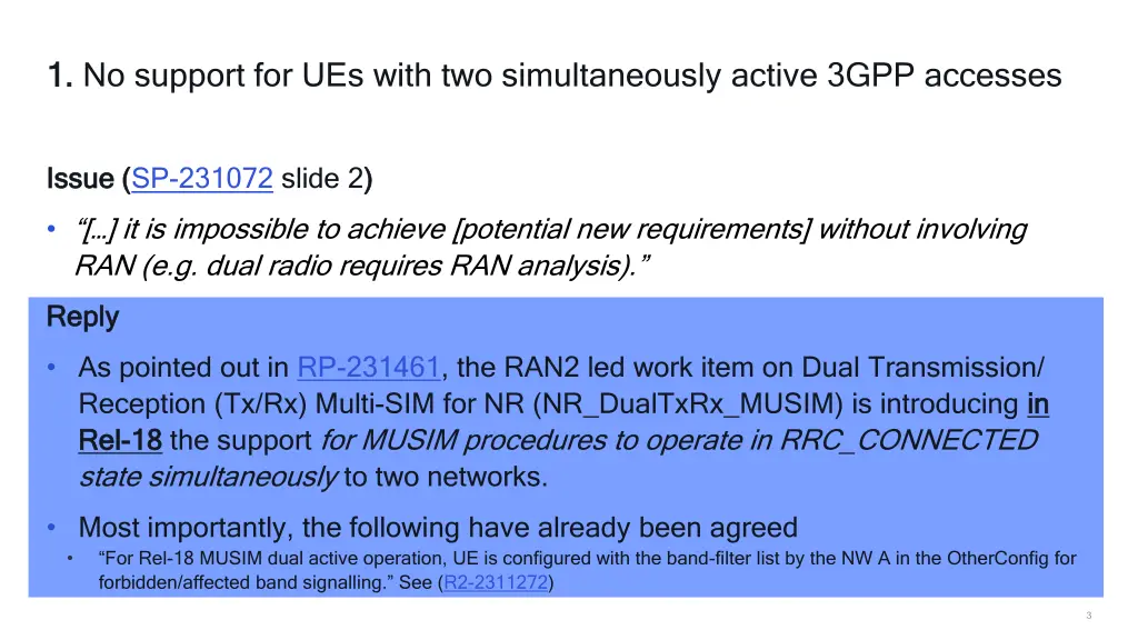 1 1 no support for ues with two simultaneously