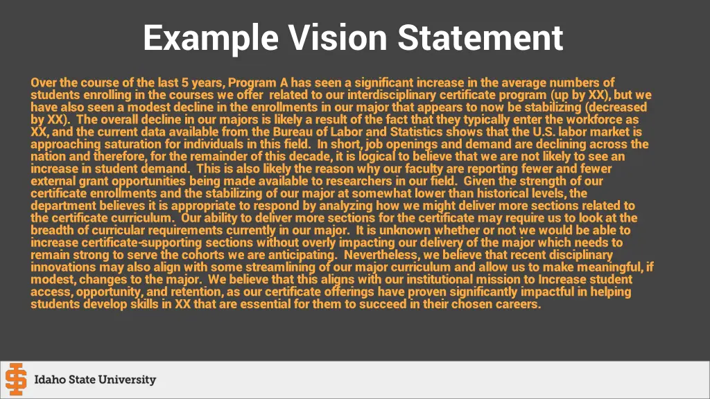example vision statement