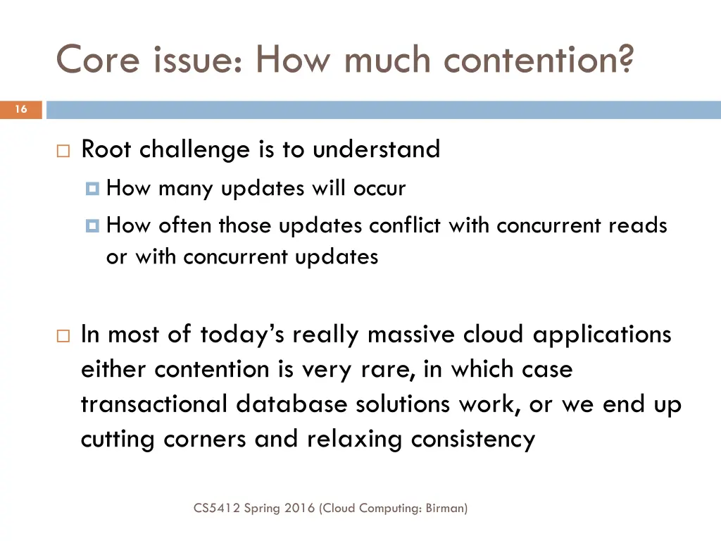core issue how much contention