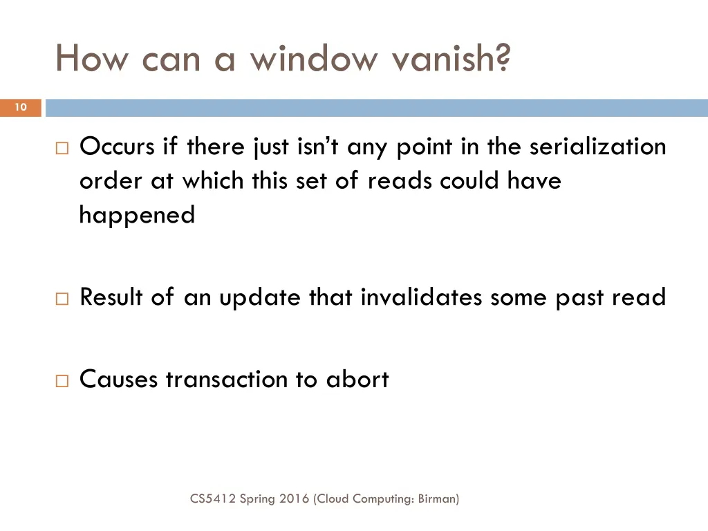 how can a window vanish