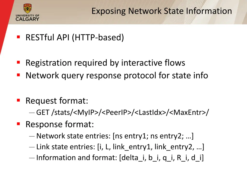 exposing network state information