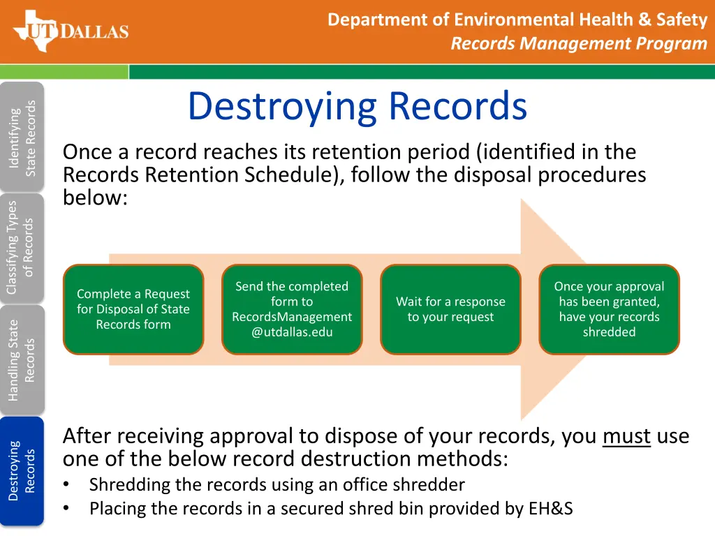 department of environmental health safety records 10