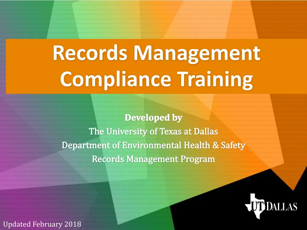 records management compliance training