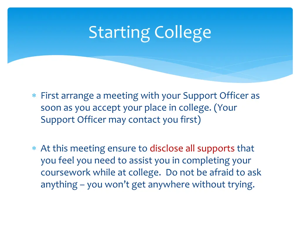 starting college